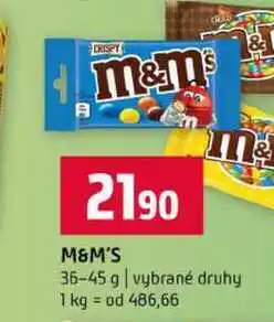 Terno M&M'S 36-45 g vybrané druhy nabídka