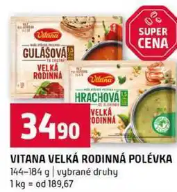 Terno VITANA VELKÁ RODINNÁ POLÉVKA 144-184 g vybrané druhy nabídka
