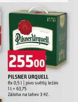 Terno PILSNER URQUELL 8x 0,5l pivo světlý ležák nabídka