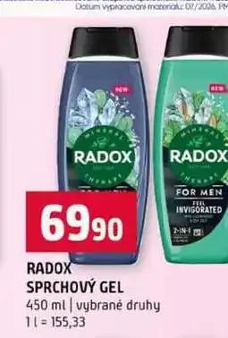 Terno RADOX SPRCHOVÝ GEL 450 ml vybrané druhy nabídka
