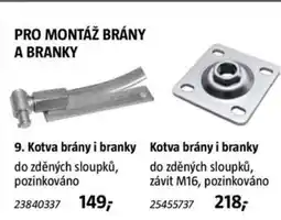 Bauhaus Kotva brány i branky do zděných sloupků, pozinkováno nabídka