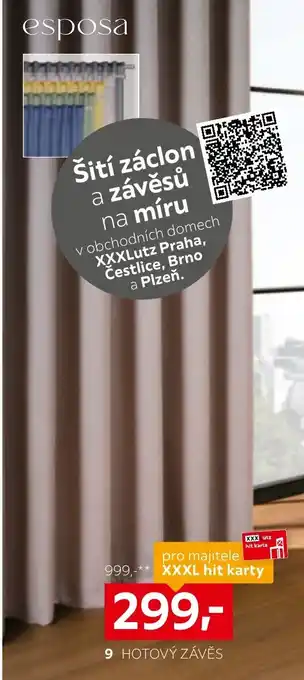 XXXLutz Hotový závěs nabídka
