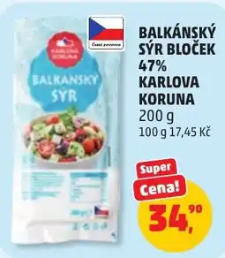 Penny Market Karlová Koruna balkánský sýr bloček 47% nabídka