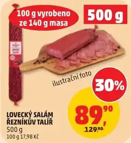 Penny Market Lovecký salám řezníkův talíř nabídka