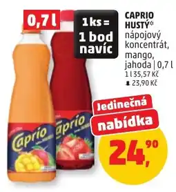 Penny Market Caprio nápojový koncentrát mango jahoda nabídka