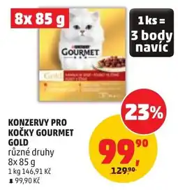 Penny Market Gourmet konzervy pro kočky gold nabídka