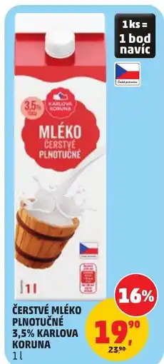Penny Market Karlová Koruna čerstvé mléko plnotučné nabídka