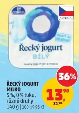 Penny Market Milko Řecký jogurt bílý nabídka