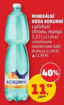 Penny Market Korunní minerální voda s příchutí citronu, manga nabídka