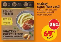 Penny Market Penny to go smažený kuřecí řízek s bramborovou kaší nabídka
