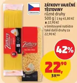 Penny Market Zátkovy vaječné těstoviny nabídka