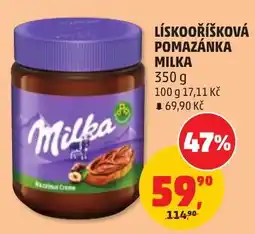 Penny Market Milka lískooříšková pomazánka nabídka