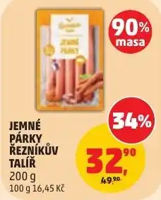 Penny Market Jemné párky řezníkův talíř nabídka