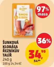 Penny Market Šunková klobása řezníkův talíř nabídka