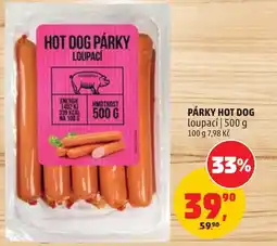 Penny Market Párky hot dog loupací nabídka