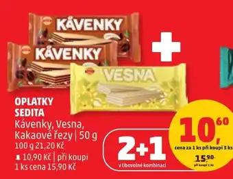 Penny Market Oplatky Sedita Kávenky, Vesna, Kakaové řezy nabídka
