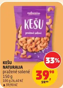 Penny Market Kešu naturalia pražené solené nabídka