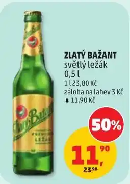Penny Market Zlatý Bažant světlý ležák nabídka