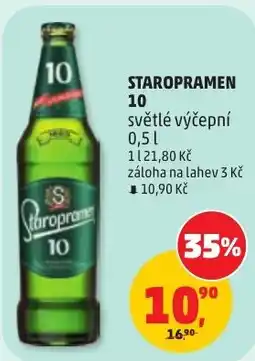 Penny Market Staropramen 10 světlé výčepní nabídka