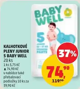 Penny Market Baby Well kalhotkové pleny junior 5 nabídka