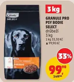 Penny Market Bodile select granule pro psy bodie drůbeží nabídka