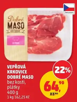 Penny Market Dobré Maso vepřová krkovička bez kosti, plátky nabídka