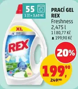 Penny Market Rex prací gel freshness nabídka