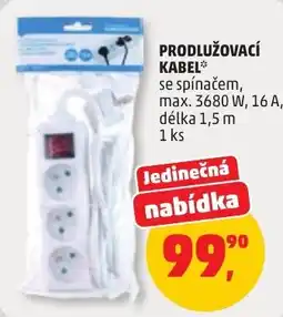 Penny Market PRODLUŽOVACÍ KABEL se spínačem nabídka