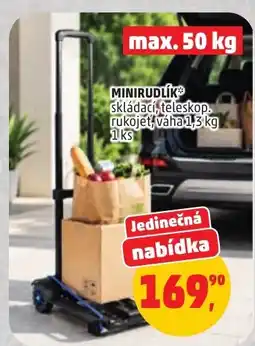 Penny Market Minirudlík skládací teleskop rukojeť vaha 1,5 kg nabídka