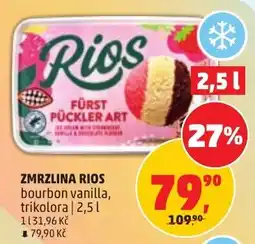 Penny Market Rios zmrzlina bourbon vanilla, trikolora nabídka