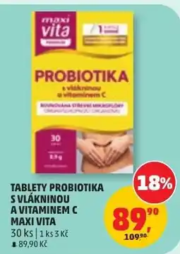 Penny Market Maxi Vita tablety probiotika s vlákninou a vitaminem C nabídka
