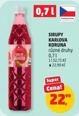 Penny Market Sirupy Karlova Koruna nabídka