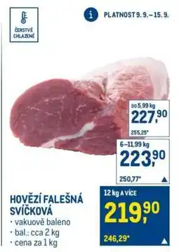 Makro Hovězí falešná svíčková nabídka