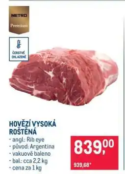 Makro Hovězí vysoká roštěná nabídka