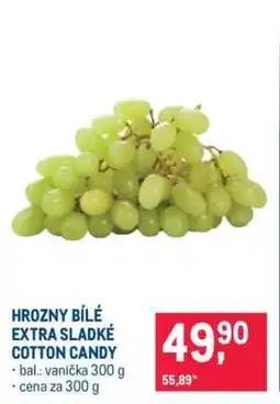 Makro HROZNY BÍLÉ EXTRA SLADKÉ COTTON CANDY nabídka