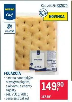 Makro Focaccia nabídka