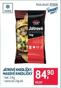 Makro Játrové knedlíčky, Masové knedlíčky nabídka