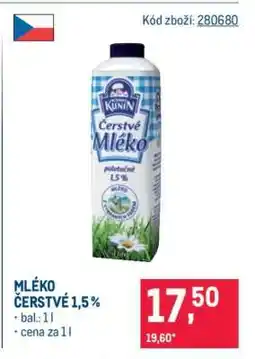 Makro Mléko čerstvé 1,5 % nabídka