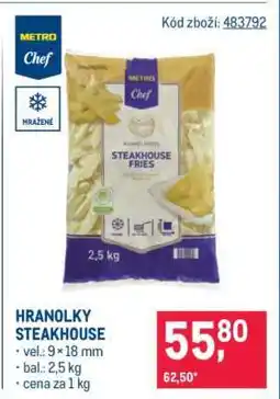 Makro Hranolky Steakhouse nabídka