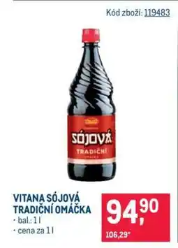 Makro VITANA SÓJOVÁ TRADIČNÍ OMÁČKA nabídka