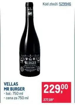 Makro VELLAS MR BURGER nabídka
