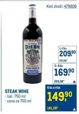 Makro STEAK WINE nabídka