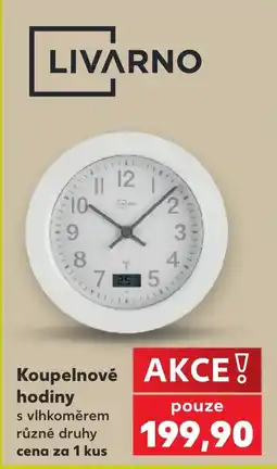 Kaufland Livarno koupelnové hodiny nabídka