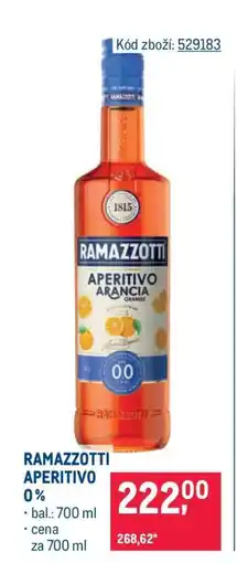 Makro RAMAZZOTTI APERITIVO 0 % nabídka