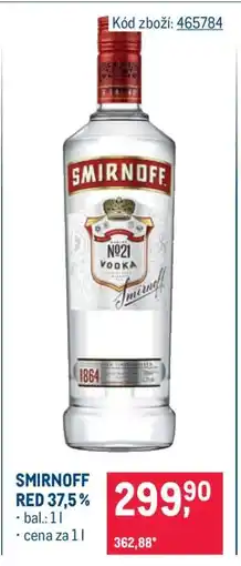 Makro Smirnoff Red 37,5 % nabídka
