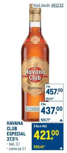 Makro HAVANA CLUB ESPECIAL 37,5 % nabídka