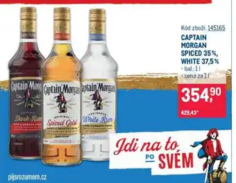 Makro CAPTAIN MORGAN SPICED 35%, WHITE 37,5% nabídka