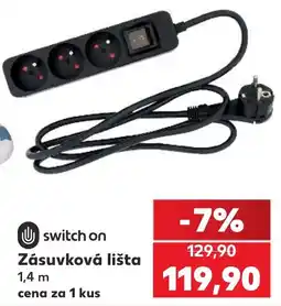 Kaufland switch on zásuvková lišta nabídka