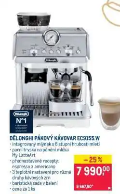 Makro DĚLONGHI PÁKOVÝ KÁVOVAR EC9155.W nabídka