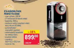 Makro ETA KÁVOMLÝNEK PERFETTO 0068 nabídka